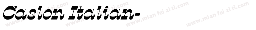 Caslon Italian字体转换